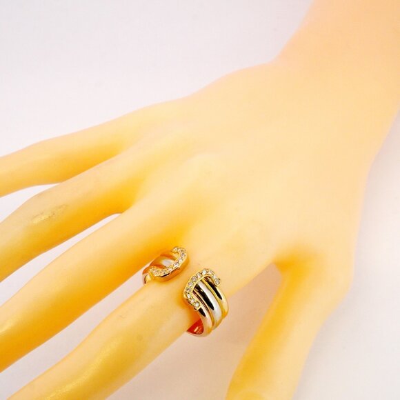 Cartier 2C Ring in 18K Yellow Gold (K18YG), White (K18WG), and Pink with Diam... - Picture 6 of 7